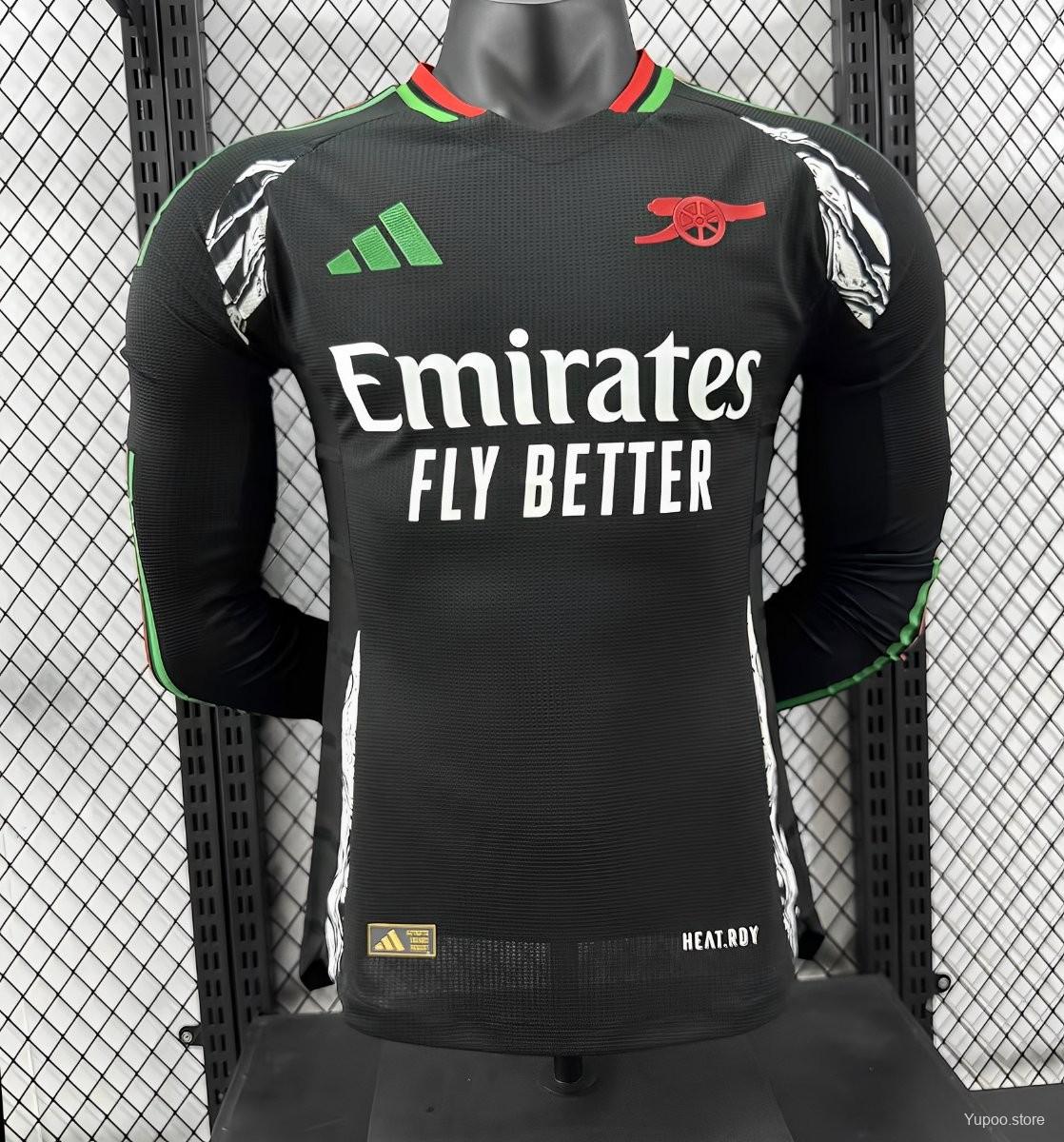 Camiseta de fútbol Arsenal 2024/25 VISITANTE MANGA LARGA VERSION JUGADOR